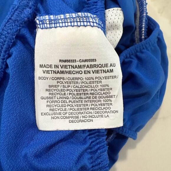 Nike Dri-Fit Tempo Running Shorts Women's Medium Blue/White Activewear Workout - Picture 7 of 8